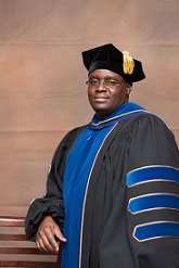 Dr. Kaluya moments after hooding