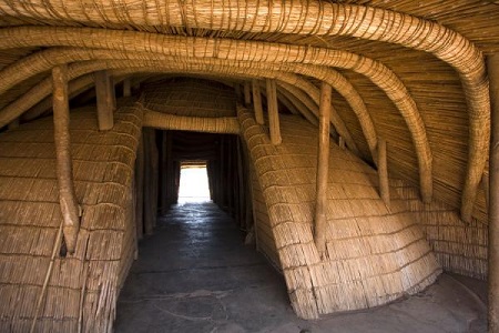 Interior view of the Kasubi Royal Tombs